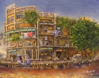 Fahad Ali, 24 x 30 Inch, Oil on Canvas, Citysscape Painting, AC-FAL-009